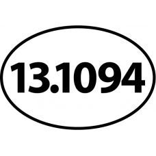 13.1 Complete Oval Decal